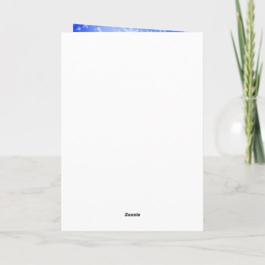 Moderne Simple Snowy Paarse Merry-kerstfoto Feestdagen Kaart (Achterkant)