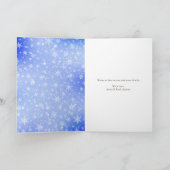 Moderne Simple Snowy Paarse Merry-kerstfoto Feestdagen Kaart (Binnen)