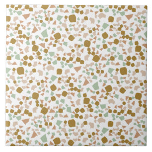 Moderne Simple Terrazzo White Gold-Tegel Tegeltje