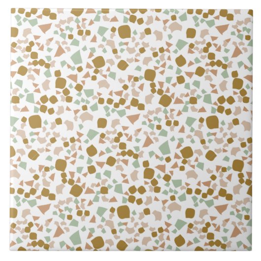 Moderne Simple Terrazzo White Gold-Tegel Tegeltje (Voorkant)