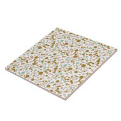 Moderne Simple Terrazzo White Gold-Tegel Tegeltje (Zijkant)