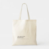 Moderne Simple Trendy Minimalist Voeg naam toe Tote Bag (Achterkant)