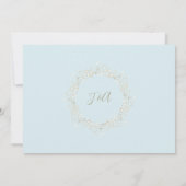 Moderne Simple Waterverf Foliage Blue Script Kaart (Achterkant)