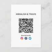 Moderne Simple Wedding Details Kaart (Achterkant)