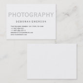 Moderne Simple White Chubby Size-Visitekaartje Visitekaartje (Voorkant / Achterkant)