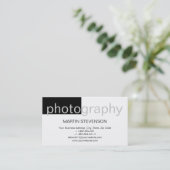 Moderne Simple White Grey Black Visitekaartje (Staand voorkant)