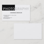 Moderne Simple White Grey Black Visitekaartje (Voorkant / Achterkant)