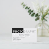 Moderne Simple White Grey Black Visitekaartje (Staand voorkant)