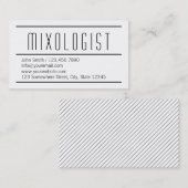 Moderne Simple White Mixoloog Visitekaartje (Voorkant / Achterkant)
