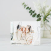 Moderne Simplistic Hugs-foto met Kerstmis Feestdagenkaart (Staand voorkant)