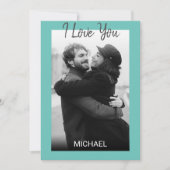 Moderne Simplistic Photo Valentijnsdag Feestdagenkaart (Voorkant)