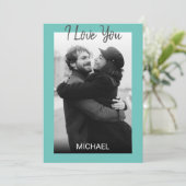 Moderne Simplistic Photo Valentijnsdag Feestdagenkaart (Staand voorkant)