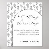 Moderne Simplistic Rings Warming Wedding Sign Poster (Voorkant)