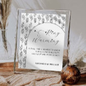 Moderne Simplistic Rings Warming Wedding Sign Poster