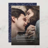 Moderne Simplistische Foto Kerst Kaart (Voorkant / Achterkant)