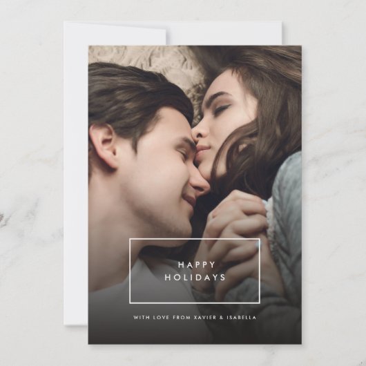 Moderne Simplistische Foto Kerst Kaart (Voorkant)