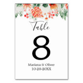 Moderne Sinaasappel groen wilde bloemen Kaart (Achterkant)