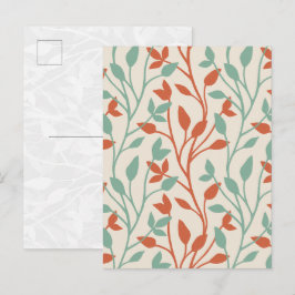 Moderne Sinaasappel Salie Botanische Wingerd Briefkaart