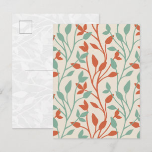 Moderne Sinaasappel Salie Botanische Wingerd Briefkaart