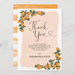 Moderne Sinaasappel van citrusvruchten - botanisch Bedankkaart