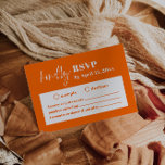 Moderne Sinaasappel Vette Bruiloft RSVP Behuizing  Informatiekaartje<br><div class="desc">Dit is een gewaagde, moderne bruiloft RSVP-kaart met een prachtig kalligrafie lettertype en een hete roze achtergrond. Alle kleuren zijn bewerkbaar. // Voor overeenkomende design, zoek "FALLON" in de Sincerely By Nicole Zazzle winkel. * Als u van dit ontwerp houdt maar het niet beschikbaar voor iets ziet u zoekt, gelieve...</div>