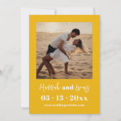 Moderne Sinaasappel Vette Kalligrafie Foto Opslaan Kaart (Achterkant)