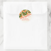 Moderne Sinaasappellikeur Sinaasappel Ronde Sticker (Tas)