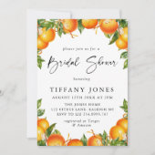 Moderne Sinaasappels Citroen Citrus Vrijgezellenfe Kaart (Voorkant)