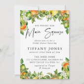 Moderne Sinaasappels Citroen Citrus Vrijgezellenfe Kaart (Voorkant)