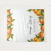 Moderne Sinaasappels Citrus Bruidsmeisje Bruiloft Wandkleed (Voorkant (horizontaal))