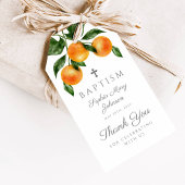 Moderne Sinaasappels Citrus Doop Cadeaulabel