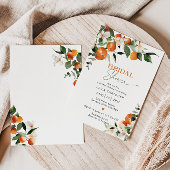 Moderne sinaasappels citrus vrijgezellenfeest kaart