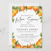 Moderne Sinaasappels Citrus Vrijgezellenfeest Kaart (Voorkant)