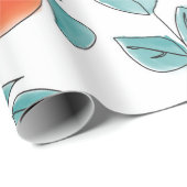  moderne sinaasappels fruit hand getekende illustr cadeaupapier (Rol Hoek)