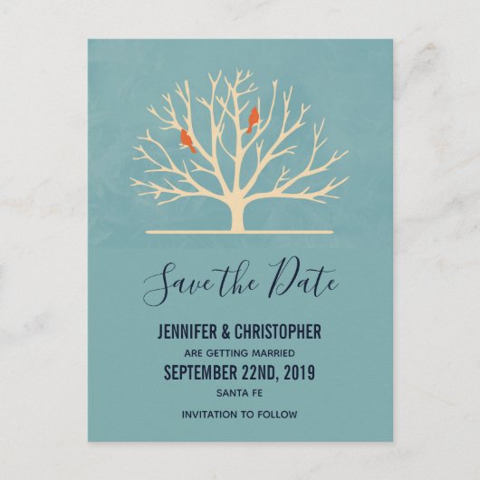 Moderne Sinaasappels in een grote boom Bewaar de d Briefkaart (Voorkant)