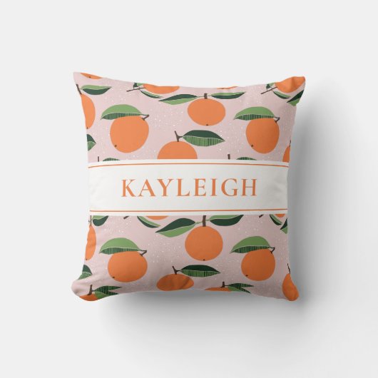 Moderne Sinaasappels Patroonnaam Kinderen Kussen (Voorkant)