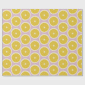 Moderne Sinaasappels Pattern Yellow White Wrapping Cadeaupapier (Vlak)