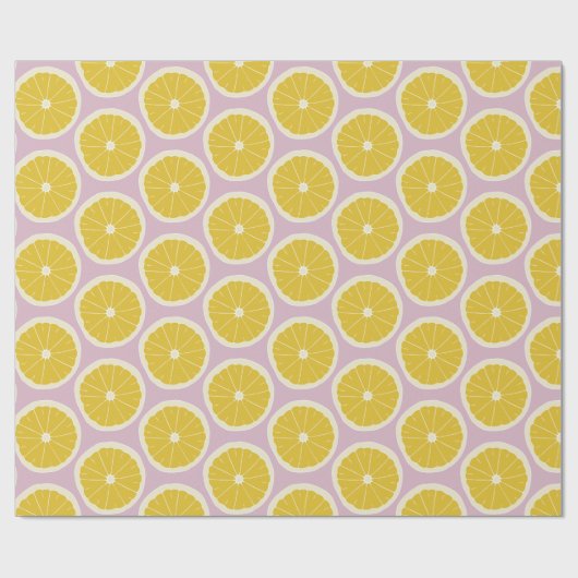 Moderne Sinaasappels Pattern Yellow White Wrapping Cadeaupapier (Vlak)