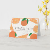 Moderne Sinaasappels & Sinaasappel Slices Verjaard Kaart (Gele Bloem)