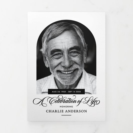 Moderne Single Arch Fotoviering van het Leven Tri- Drieluik Programma (Cover)