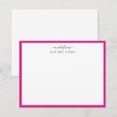 Moderne Single Border 'A Note from' Note Kaart Notitiekaartje (Voorkant / Achterkant)