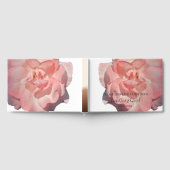 Moderne Single Coral Roos Floral Wedding Echte Fol Gastenboek (Volledig)