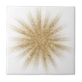 Moderne Single Gold Starburst Tegeltje (Voorkant)