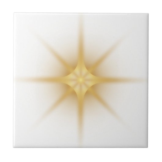 Moderne Single Gold Starburst Tegeltje (Voorkant)