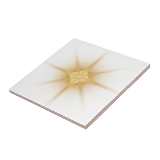 Moderne Single Gold Starburst Tegeltje (Zijkant)