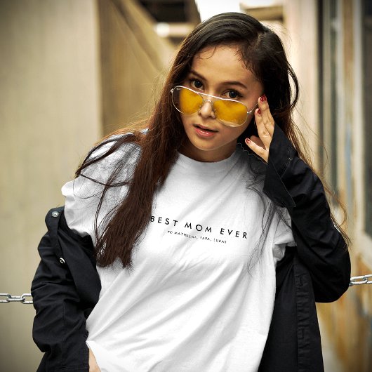 Moderne Single Moeder Beste Moeder Ooit Wit T-shirt
