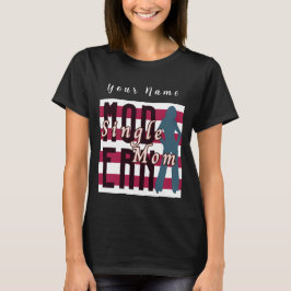 MODERNE Single Mom in Retro Stripes T-shirt