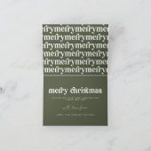 Moderne Single Photo Merry Christmas Feestdagen Kaart (Binnen)