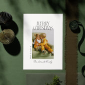 Moderne Single Photo Minimalist Christmas Kaart