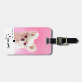 Moderne Single Photo QR-code Bagagelabel